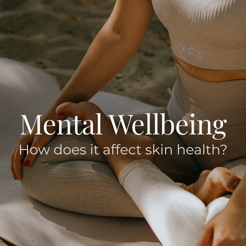 How does mental wellbeing effect skin health?